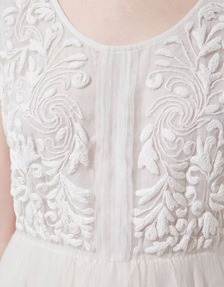 mexican white embroidered dress