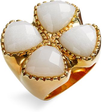 Ariella Collection Clover Cats Eye Ring - Lyst
