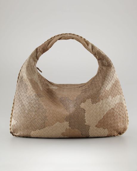 Bottega Veneta Large Patchwork Hobo in Brown (safari) - Lyst
