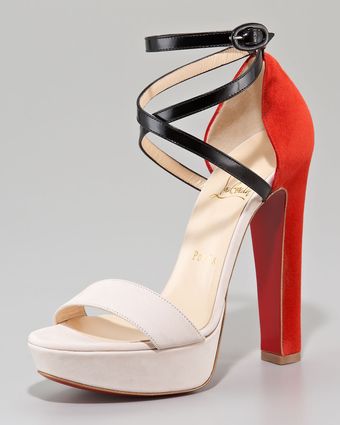 Christian Louboutin Summerissima Crisscross Platform Sandal - Lyst