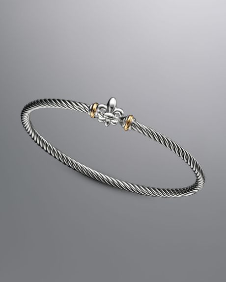 David Yurman Cable Collectibles® Bracelet, Fleur De Lis in Silver (multi colors) - Lyst