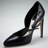Dior Crocprint Bow Pump in Black - Lyst
