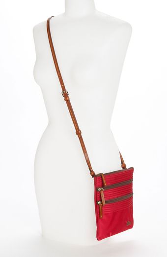  Triple Zip Nylon Crossbody Bag 