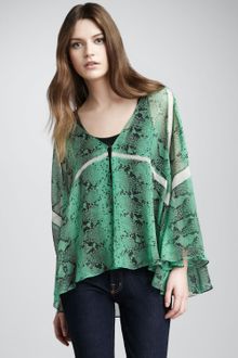 Elizabeth And James Sasha Snake Print Kimono Top - Lyst