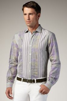 Etro Patchwork Woven Shirt - Lyst