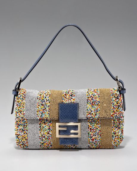 Fendi Beaded Multicolor Baguette in Multicolor (mlti colr blu gld) - Lyst