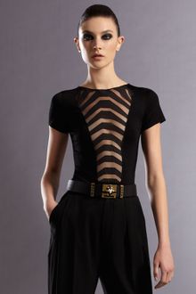 Gucci Sheer-embroidered Knit Top - Lyst