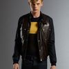 Gucci Canvas and Leather Padded Biker Jacket in Blue for Men (ink) - Lyst