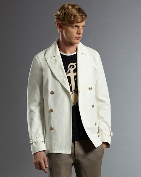 Gucci Admiral Peacoat in White for Men - Lyst
