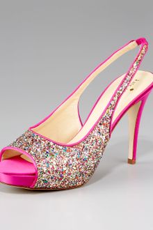 Kate Spade Glittered Slingback Pumps - Lyst