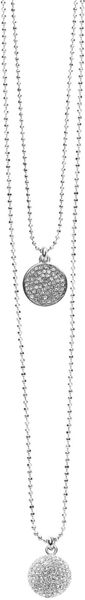 Michael Kors Exclusive Pave Disc and Pave Fireball Necklace Set  in Silver - Lyst