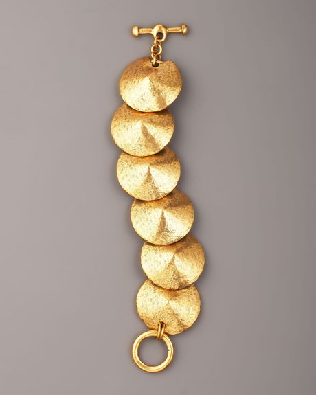 Oscar De La Renta Cone Bracelet in Gold - Lyst