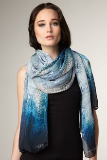 Roberto Cavalli Python-print Silk Stole - Lyst