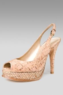Stuart Weitzman Cork Platform Slingback - Lyst