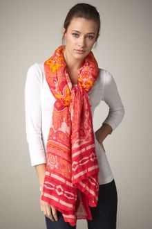 Theodora & Callum Mandala-print Scarf, Fuchsia - Lyst