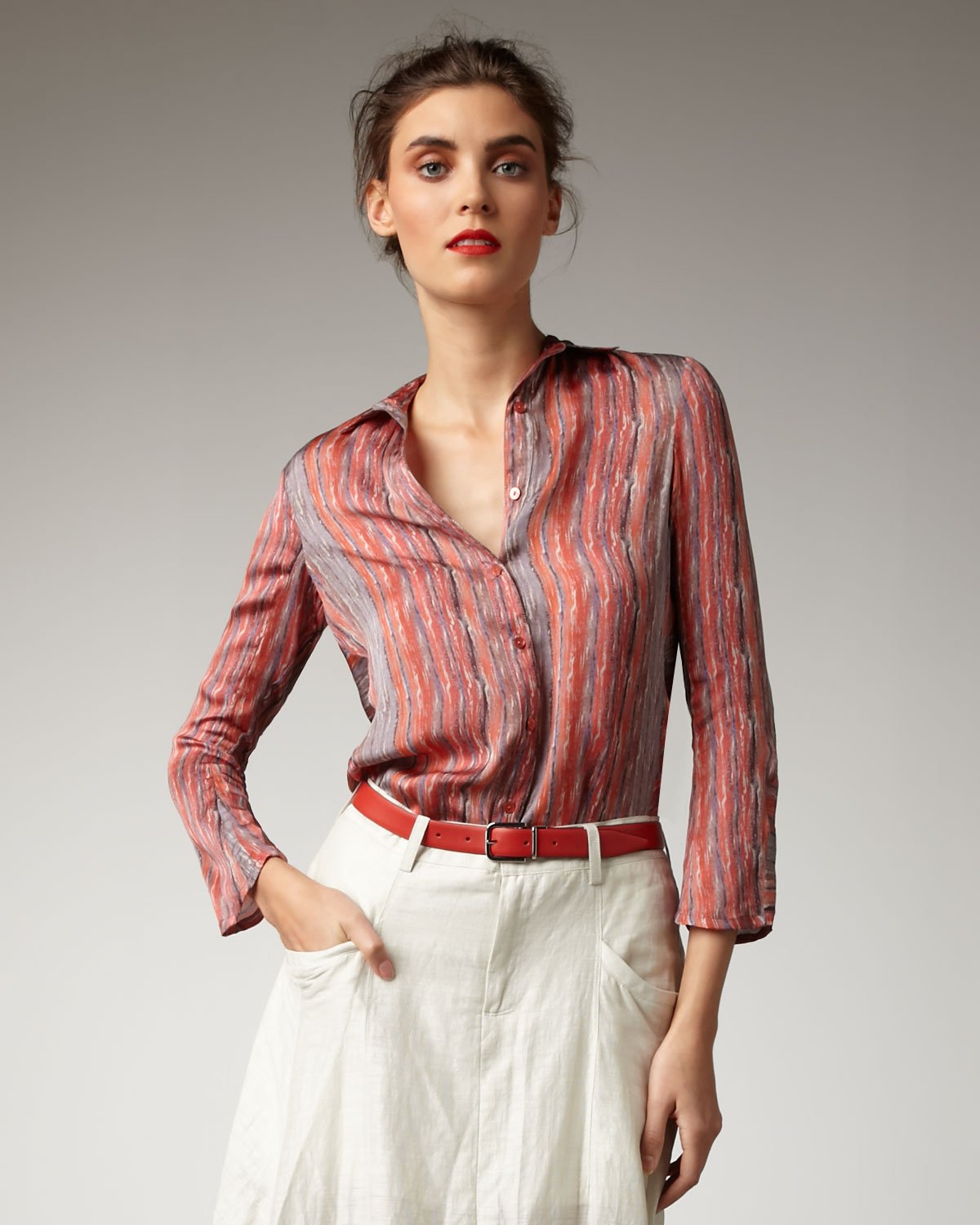 theory silk blouses