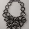 Vera Wang Crystal Bib Necklace in Black - Lyst