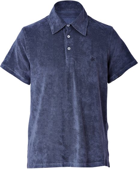 Vilebrequin Navy Terry Cloth Polo Shirt in Blue for Men (navy) | Lyst