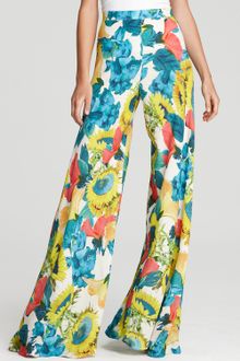 Alice + Olivia Pants Printed Wide Leg - Lyst