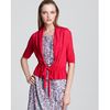Armani Cardigan Ottoman Knit Tie Front in Red (cherry) - Lyst