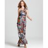 Bcbgmaxazria Gown Inga One Shoulder Metallic Silk in Brown (dark persimmon combo) - Lyst