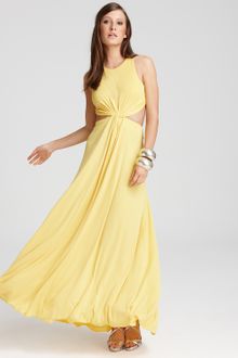 BCBGMAXAZRIA Gown Cutout Waist and Back - Lyst