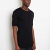 Comme Des Garçons Plain Cotton Rib Tshirt in Black for Men - Lyst