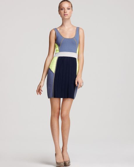 Cut25 Dress Power Jacquard Knit in Blue (multi) - Lyst