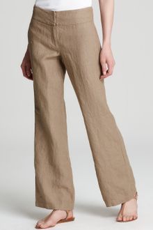 Eileen Fisher Linen Wide Leg Trousers - Lyst