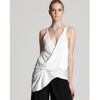 Helmut Lang Tank Draped Wrap Front in White (glimmer) - Lyst