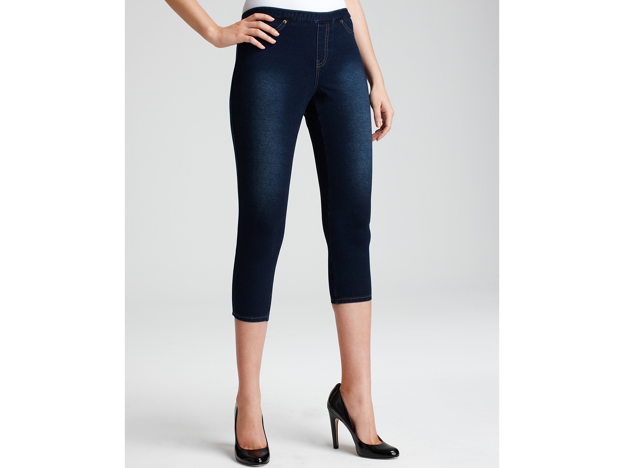 Hue Skinny Jeans Capri Leggings in Blue (navy denim) Lyst