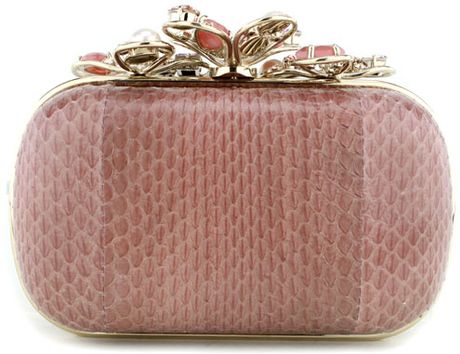Nina Ricci Jeweled Clutch in Pink - Lyst