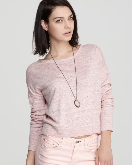 Rag & Bone Sweater Pamploma Pullover in Beige (red) - Lyst