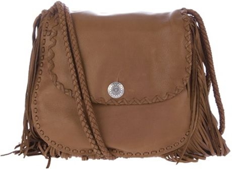 Ralph Lauren Blue Label Tasseled Bag in Brown - Lyst