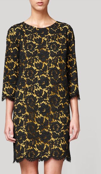  Lace Dress with Scalloped Edges 