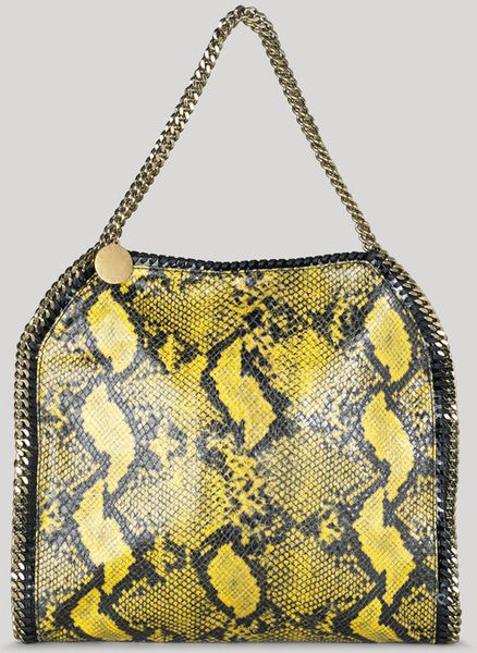 Stella Mccartney Falabella Python Small Tote in Animal (golden syrup) - Lyst