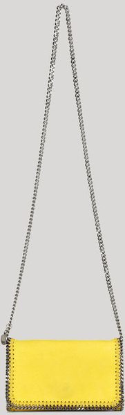 Stella Mccartney Falabella Shaggy Deer Cross Body Shoulder Bag in Yellow (golden syrup) - Lyst