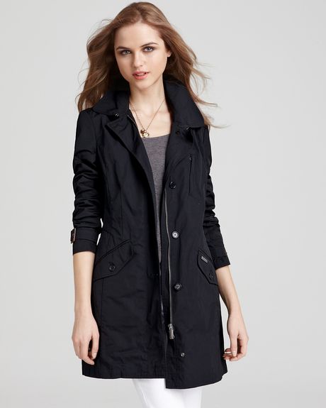 Woolrich Travel Coat in Black - Lyst