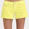 7 For All Mankind Carlie Cutoff Denim Shorts in Yellow - Lyst