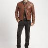 Armani Cotton Trousers in Brown for Men - Lyst
