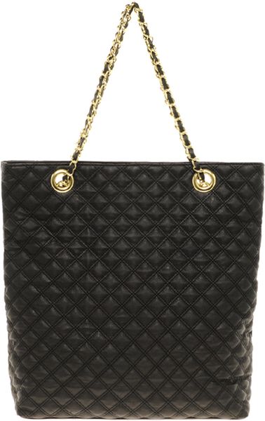 Asos Quilted Shopper in Black - Lyst