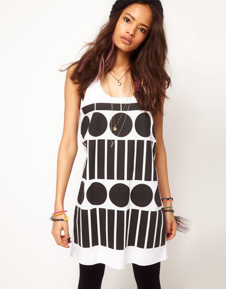 Asos Collection Asos Vest in Spot and Stripe in Black (blackwhite) - Lyst