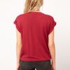 Asos Collection Asos Tshirt in Loop Back with Gathered Hem in Red (burntredorange) - Lyst