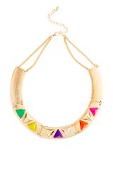 Asos Asos Articulated Coloured Triangle Collar Necklace