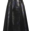Bottega Veneta Aline Twill Skirt with Plissé Stripes in Blue (black navy) - Lyst
