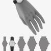 Burberry Check Stamped Stainless Steel Leather Strap Watch in Black (silver) - Lyst