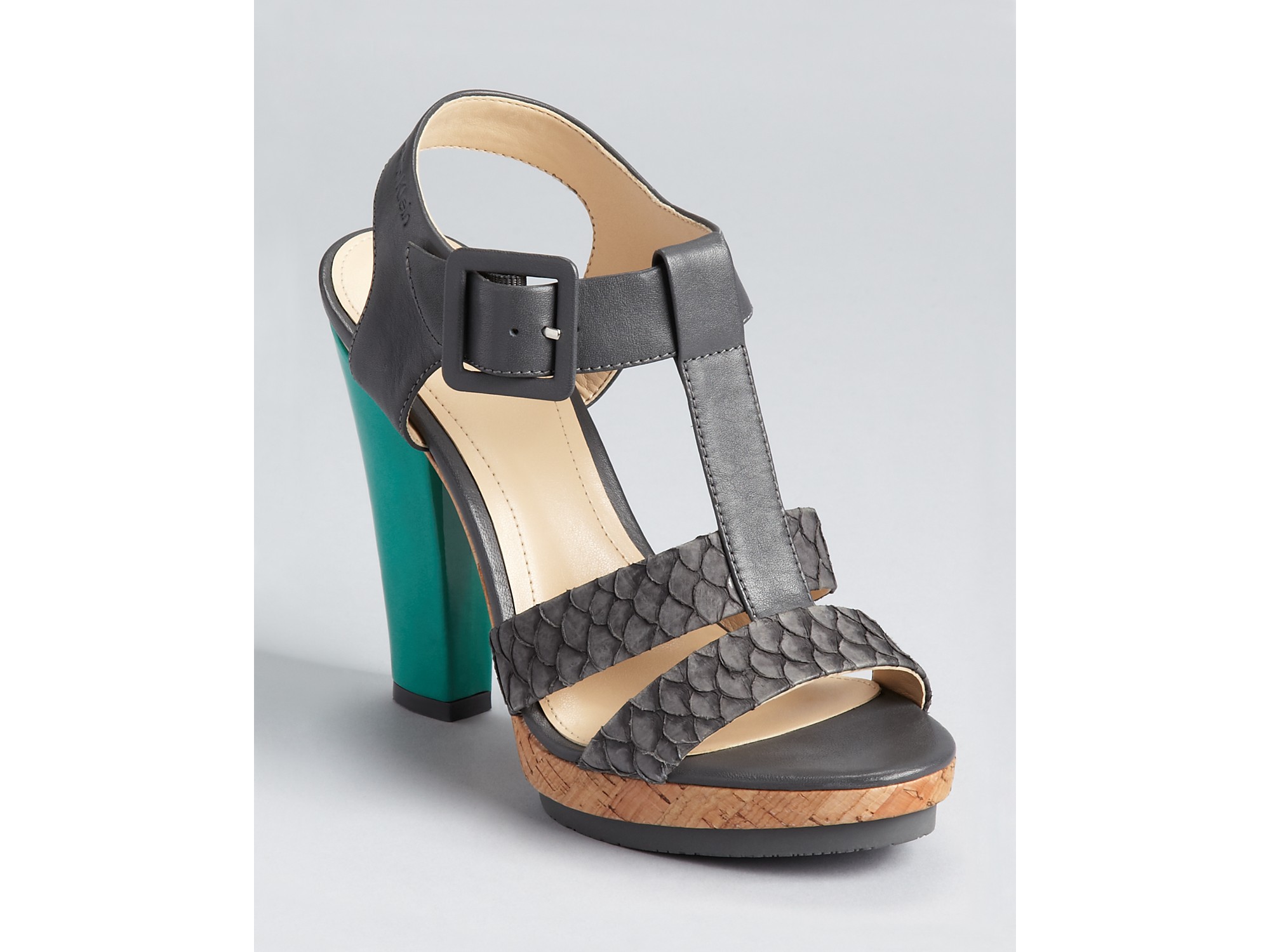 calvin klein block heel sandals