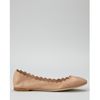 Chloé Flats Scalloped Ballerina in Silver (skin) - Lyst