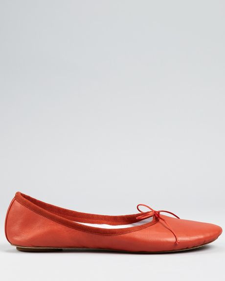 chloe gold ballet flats