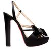 Christian Louboutin Disconoeud Silksatin Bow Pumps in Black - Lyst
